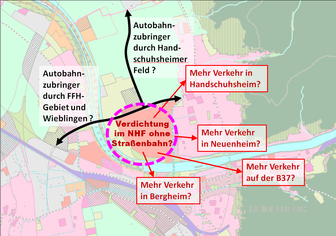 Neuenheimer Feld und angrenzende Stadtteile